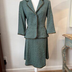 LG Wendy Hil Wool Blazer Jacket and Skirt Two Piece Set